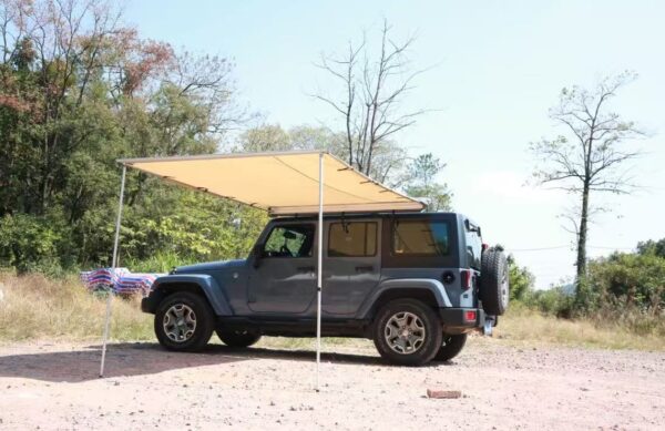 Car side awning beige