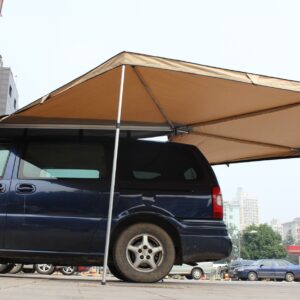 270 degree Fan Awning with LED dark grey