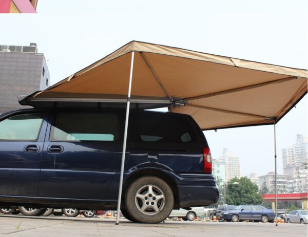 270 degree Fan Awning with LED dark grey