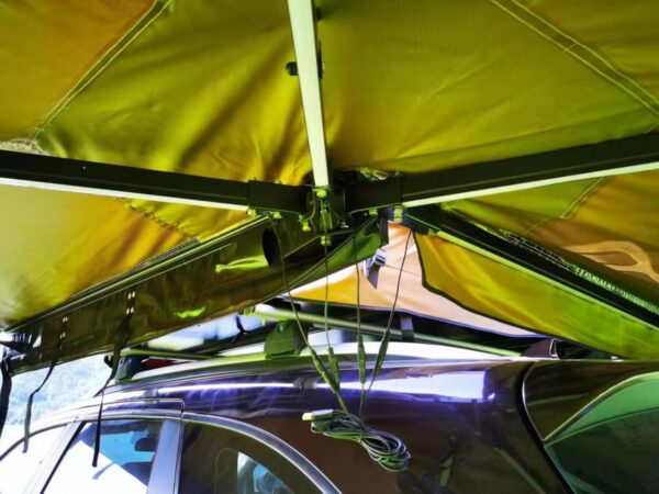 270 degree Fan Awning with LED dark grey